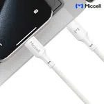 Miccell 30W USB-C to Lightning Braided Cable (1.2M) - Available at AfnoBazar Nepal