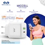 Miccell 45W GaN Charger (USB-A + USB-C) - Available at AfnoBazar Nepal
