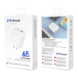 Miccell 65W GaN 3-Port Fast Charger - Available at AfnoBazar Nepal