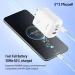 Miccell 65W GaN 3-Port Fast Charger - Available at AfnoBazar Nepal