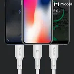 Miccell 30W USB-C to Lightning Braided Cable (1.2M) - Available at AfnoBazar Nepal