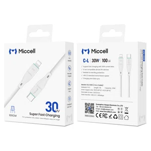 Miccell USB-C to Lightning Charging Cable – Compact - Available at AfnoBazar Nepal