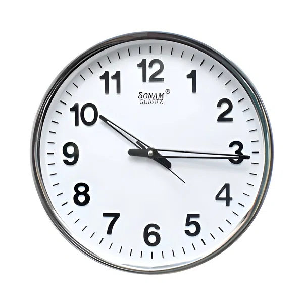 Sonam 207 Round Wall Clock, Quartz, 30 x 30 cm
