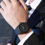 Arabic Numeral Dial Analog Watch with Fiber Strap image 3