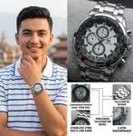 Men's Chronograph Design Stainless Steel Chain Watch image 2