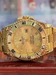 Men's Diver Style Stainless Steel Watch with Rotating Bezel and Date image 4