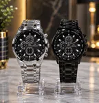 Pack of 2 Men's Stainless Steel Round Dial Quartz Watches image 11