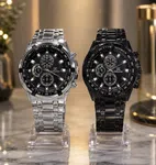 Pack of 2 Men's Stainless Steel Round Dial Quartz Watches image 8