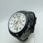 Men's Round Dial Leather Strap Quartz Watch with Date - Available at AfnoBazar Nepal