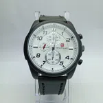 Men's Round Dial Leather Strap Quartz Watch with Date - Available at AfnoBazar Nepal