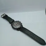 Men's Round Dial Leather Strap Quartz Watch with Date image 20