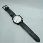 Men's Round Dial Leather Strap Quartz Watch with Date image 25