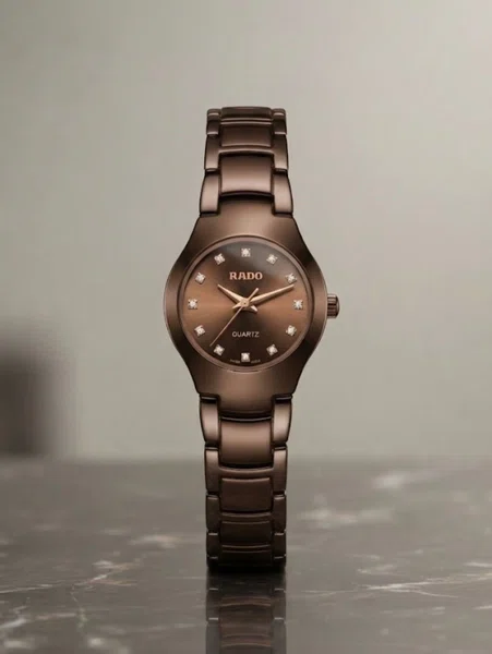 Women's Stainless Steel Quartz Watch with Folding Clasp, 30M Water Resistant - Available at AfnoBazar Nepal