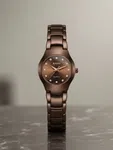 Women's Stainless Steel Quartz Watch with Folding Clasp, 30M Water Resistant - Available at AfnoBazar Nepal