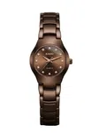 Women's Stainless Steel Quartz Watch with Folding Clasp, 30M Water Resistant - Available at AfnoBazar Nepal