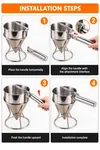 Stainless Steel Sel Roti Maker | Manual Batter Dispenser with Stand | Sel Roti Making Tool - Available at AfnoBazar Nepal