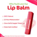 Mamaearth Nourishing Tinted 100% Natural Lip Balm with Vitamin E & Strawberry - 4g image 4