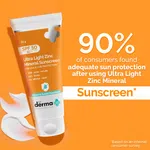 The Derma Co Ultra Light Zinc Mineral Sunscreen SPF 50 with Blue Light Protection - 50g image 3