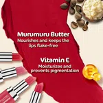Mamaearth Creamy Matte Long Stay Lipstick with Murumuru Butter & Vitamin E - 4.2g | Ruby Crush image 3