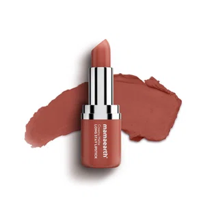 Mamaearth Creamy Matte Long Stay Lipstick with Murumuru Butter & Vitamin E - 4.2g | Apricot Taupe