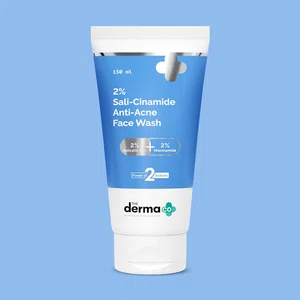 The Derma Co 2% Sali-Cinamide Anti-Acne Face Wash with 2% Salicylic Acid & 2% Niacinamide - 150ml - Available at AfnoBazar Nepal