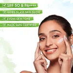Mamaearth Rice Water Dewy Sunscreen SPF 50 PA++++ with Rice Water & Niacinamide - 80g - Available at AfnoBazar Nepal
