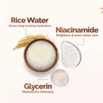 Mamaearth Rice Dewy Bright Moisturizer with Rice Water & Niacinamide for Glass Skin Glow - 200g - Available at AfnoBazar Nepal