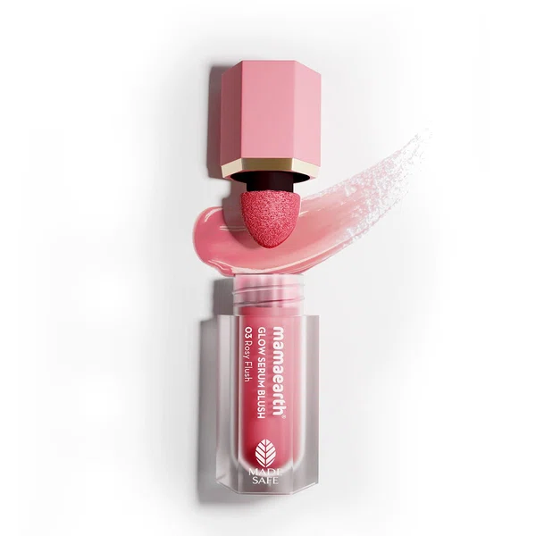 Mamaearth Glow Serum Blush with Vitamin C & Rose Extract - 5ml | Rosy Flush - Available at AfnoBazar Nepal