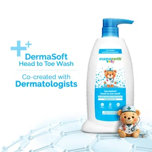 Mamaearth Baby DermaSoft Head to Toe Wash for Baby's Sensitive Skin - 250ml - Available at AfnoBazar Nepal