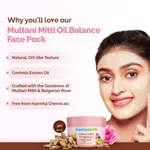 Mamaearth Multani Mitti Oil Balance Face Pack with Bulgarian Rose for Normal to Oily Skin - 200g - Available at AfnoBazar Nepal