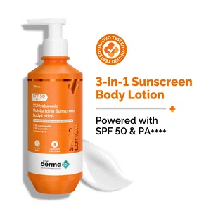 The Derma Co 1% Hyaluronic Moisturizing Sunscreen Body Lotion SPF 50 PA++++ - 200ml - Available at AfnoBazar Nepal