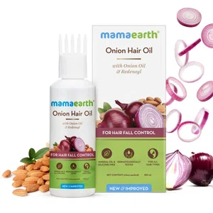 Mamaearth Onion Hair Oil with Onion & Redensyl for Hair Fall Control - 150ml - Available at AfnoBazar Nepal