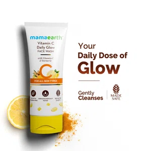 Mamaearth Vitamin C Face Wash with Vitamin C & Turmeric for Skin Illumination - 100ml - Available at AfnoBazar Nepal