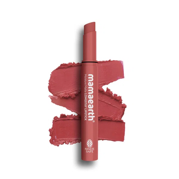 Mamaearth Moisture Matte Long Stay Lipstick - 2g | Bubblegum Nude - Available at AfnoBazar Nepal