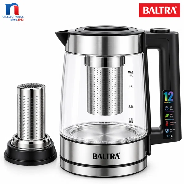 Baltra Carafe Cordless Electric Kettle 1.8 Litre with Infuser (BC 185)