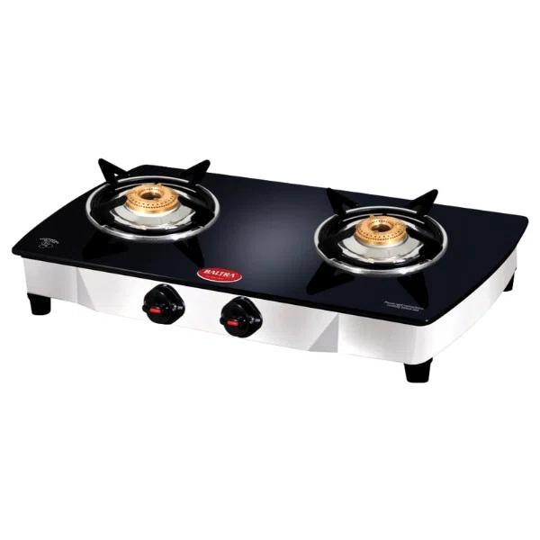 Baltra Crystal 2 Burner Glass Top Gas Stove Auto Ignition (BGS 106)