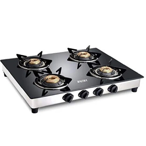 Baltra Nexa 4 Burner Glass Top Gas Stove Auto Ignition (BGS 159)