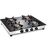 Baltra Nexa 4 Burner Glass Top Gas Stove Auto Ignition (BGS 159) image 1