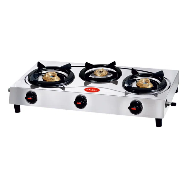 Baltra Blaze 3 Burner Stainless Steel Gas Stove (BGS 175) - Available at AfnoBazar Nepal