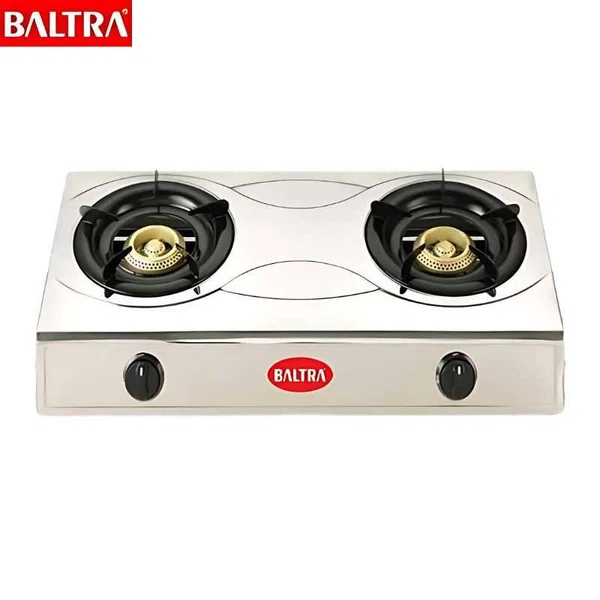 Baltra Glow 2 Burner Stainless Steel Gas Stove (BGS 190) - Available at AfnoBazar Nepal