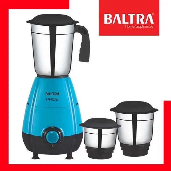 Baltra Pride Mixer Grinder 550 W with 3 Jars (BMG 166) - Available at AfnoBazar Nepal
