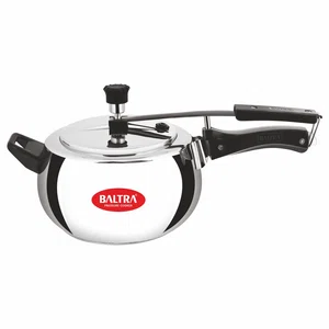 Baltra Crown Stainless Steel Pressure Cooker 5 Litre Sandwich Bottom (BPC 206) - Available at AfnoBazar Nepal