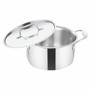 Baltra Triply Stainless Steel Cook and Serve Pot 20 cm (BTP 215) - Available at AfnoBazar Nepal