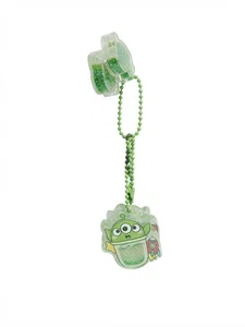 Cute Green Alien Shaker Keychain – Glitter Bag Charm - Available at AfnoBazar Nepal