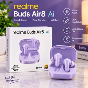 Realme Buds Air8 AI TWS Wireless Earbuds – Hi-Res Audio, LHDC, Long Battery Life, Comfortable Fit - Available at AfnoBazar Nepal