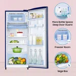 Samsung 192L Single Door Refrigerator, Camellia Blue Floral Design (RR20C2722CU/IM) image 4