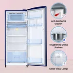 Samsung 192L Single Door Refrigerator, Camellia Blue Floral Design (RR20C2722CU/IM) image 3