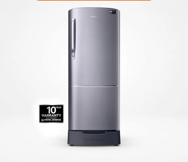 Samsung 192L Single Door Refrigerator with Base Stand Drawer (RR20M282ZS8/IM)