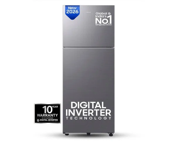 Samsung 253L Frost Free Double Door Refrigerator with Digital Inverter (RT40H28WNPIM)