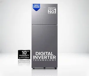 Samsung 275L Frost Free Double Door Refrigerator with Digital Inverter (RT40H30WNPIM)